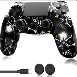 Controller for PS4, Wireless Controller Black for Sony PlayStation 4/Slim/Pro, R